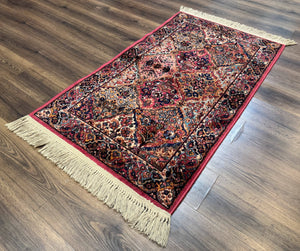 Karastan Rug 3x5 Multicolor Panel Kirman #717, Original 700 Series, Wool Pile, Discontinued