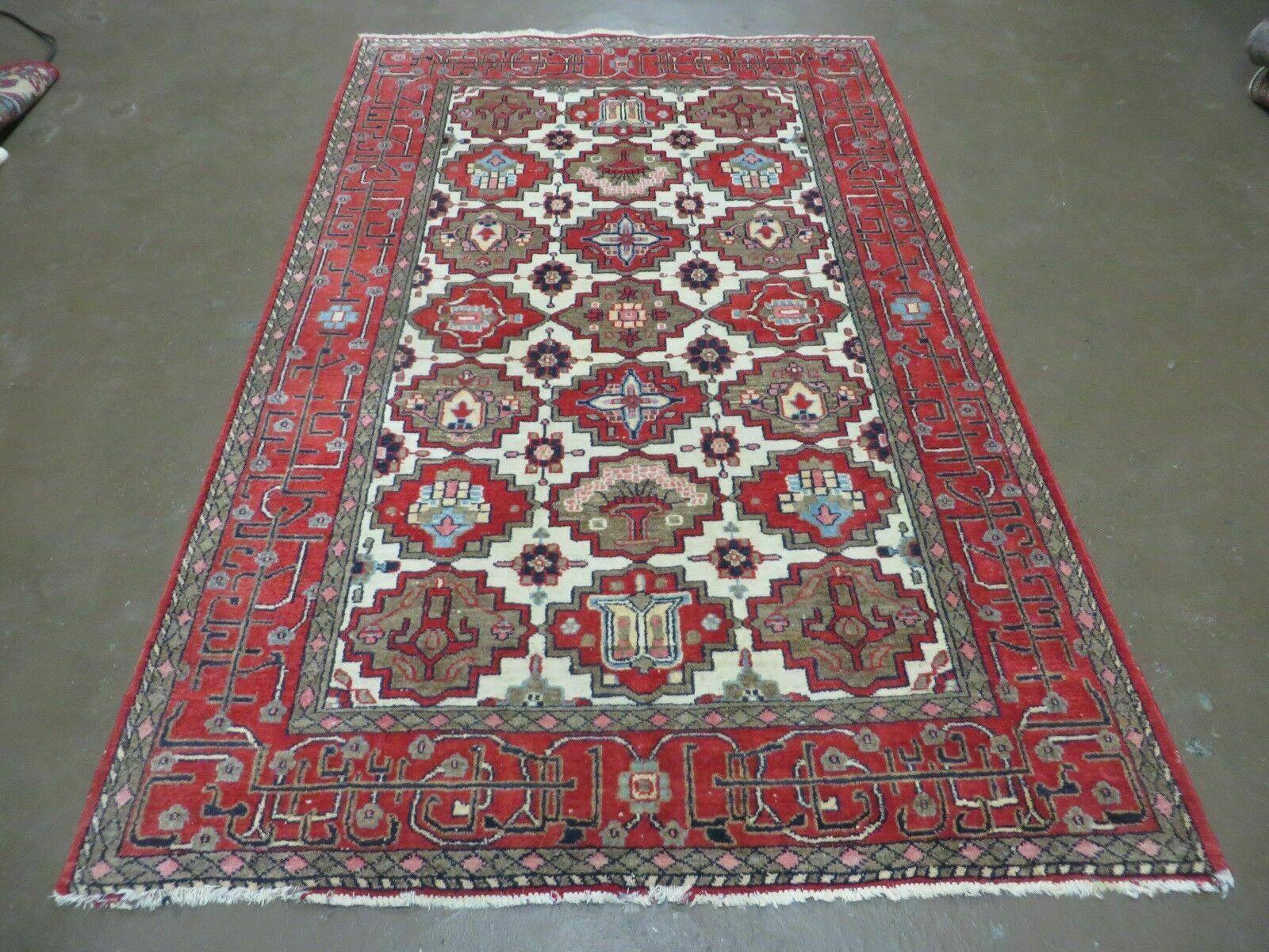 4' X 6' Antique Handmade Turkish Anatolian Wool Rug Vegetable Dyes