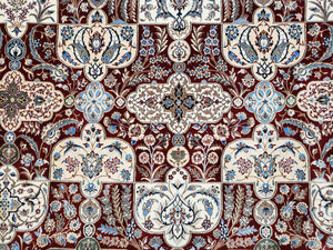 Persian Nain Rug 11x15 – Wool on Silk, Hand-Knotted, Signed Masterpiece