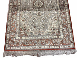 4' X 6' Vintage Fine Handmade Chinese Oriental Silk Rug 400 KPSI Wow