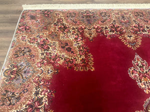 Karastan Rug 8.8 x12 Red Kirman #762, Original 700 Series, Vintage Karastan Carpet, Discontinued Karastan Rug, Karastan Wool Area Rug