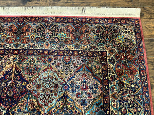 8.8 x 10.6 Karastan Rug, Multicolor Panel Kirman Rug #717, Vintage, Original 700 Series, Wool