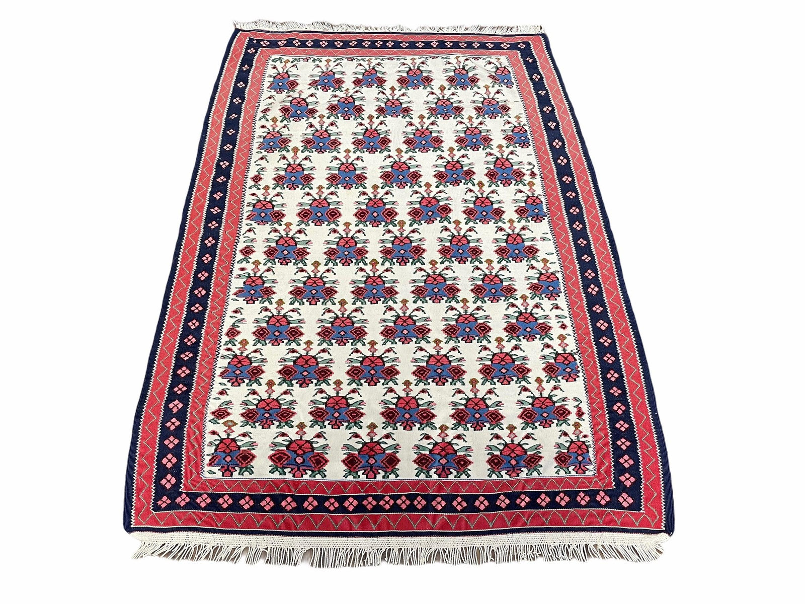 3x5 Vintage Kurdish Senneh Kilim Rug 3 x 5 Heirloom Rug Flatweave Antique Rug Playroom Rug Collectible Rug Beige Kilim