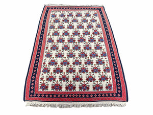 3x5 Vintage Kurdish Senneh Kilim Rug 3 x 5 Heirloom Rug Flatweave Antique Rug Playroom Rug Collectible Rug Beige Kilim