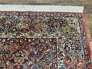 Karastan Rug Multicolor Panel Kirman #717, 8.8 x 12 Karastan Carpet, Vintage Multipanel Kirman, Original 700 Series, Wool, Vintage