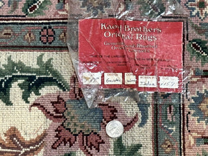 Indo Persian Rug 8x10, Red and Ivory, Floral Allover, Handmade Wool Area Rug