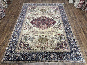 Rare Antique Indian Agra Rug, Early 20th Century Indian Carpet, Animal and Angel Motifs, Hunting Scene, Collectible Oriental Carpet, Wow