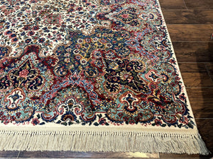 Karastan Rug #742 Floral Kirman 8.8 x 12, Wool Pile, Vintage Original Series, Rare