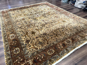 Indo Persian Rug 8x10, Teawash Bidjar Carpet, Allover Pattern