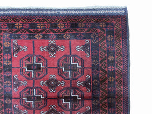 3 X 5 Vintage Handmade Tribal Wool Rug Balouchi Rug Afghan Rug Red Beige Nice