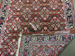 3' X 5' Handmade Knotted Indian Amritsar Floral Oriental Wool Red Rug Organic Nice