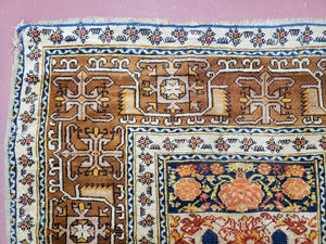Antique Turkish Anatolian Ghiordes Prayer Rug, Twin Mihrabs, Rare Collectible Oriental Rug, Early 20th Century Prayer Rug, 3'9" x 5'2"