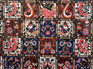 Persian Bakhtiari Rug 10x14, Multicolor Khesti Panel Design