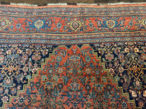 Antique Persian Bidjar Rug 8x12, Rare Persian Carpet