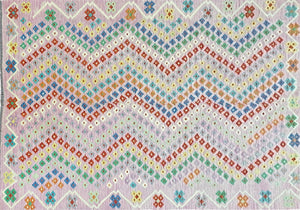 Pink Kilim Rug 6x8 Colorful Turkish Kilim Rug 6 x 8 Flat Weave Kilim Playful Kilim Multicolor Anatolian Chobi New Kilim