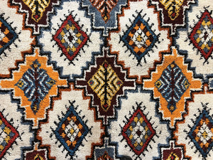Moroccan Rug 5.9 x 7.6, Colorful Geometric Panel, Soft Wool, Handmade, Multicolor, Vintage Moroccan Carpet, Berber Rug, Rabat Rug