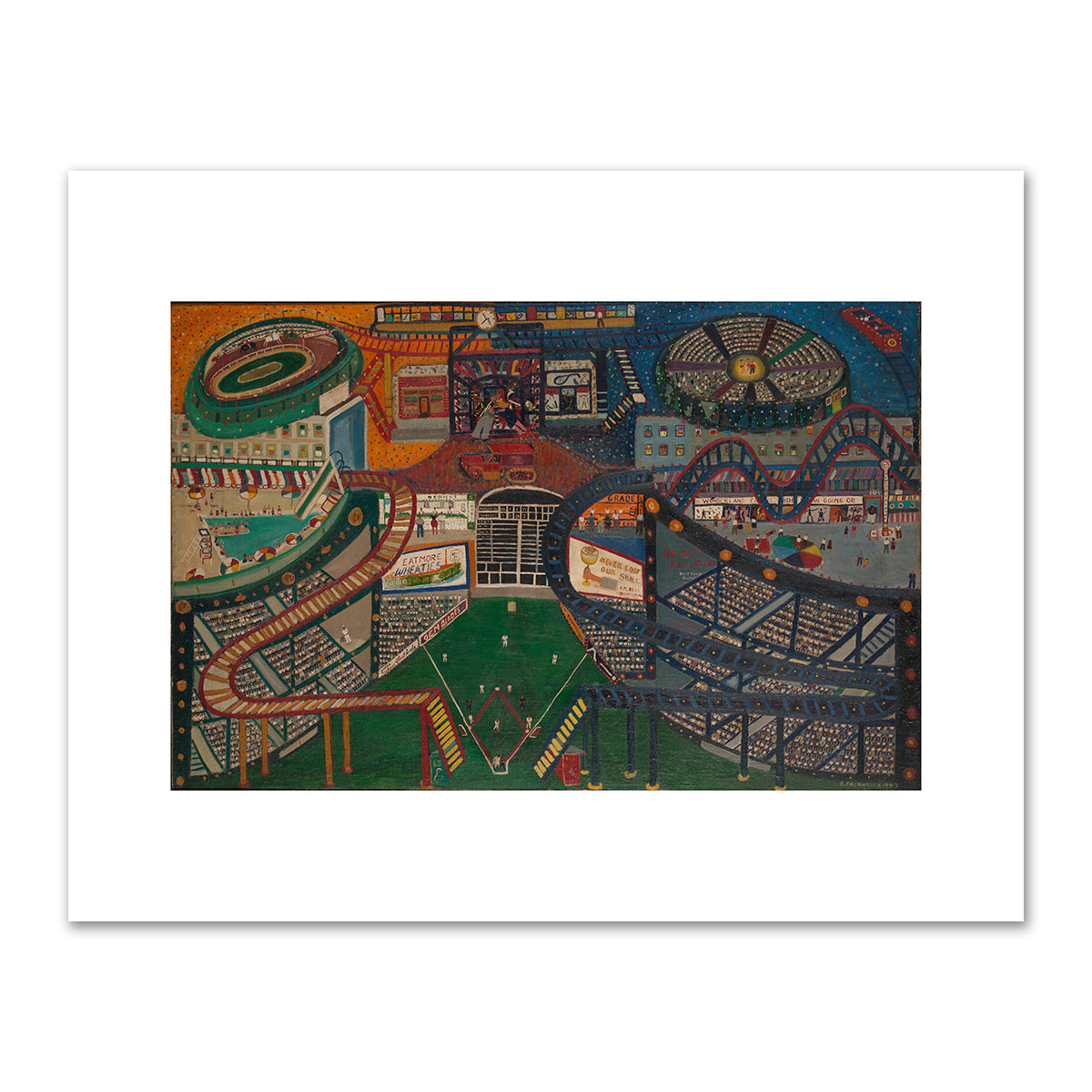 Sports Panorama by Ralph Fasanella