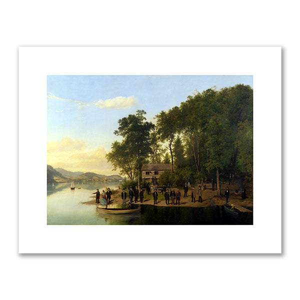 Lake Party at Three Mile Point, Otsego Lake, New York by Louis Remy Mignot