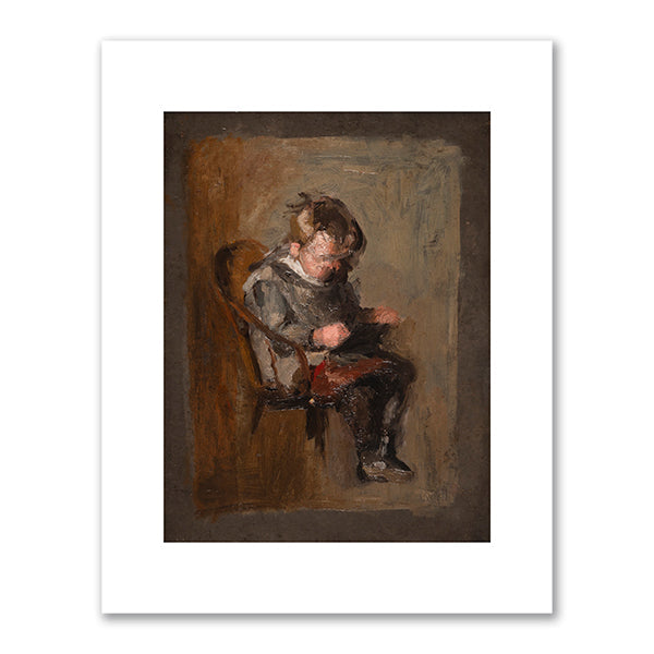 Seated Boy with Book by Thomas Eakins