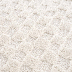 Leryn Ivory Checkered 7ft Runner Rug