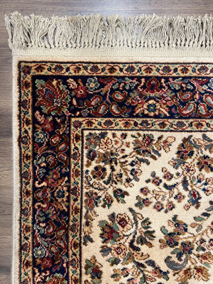 Karastan Rug 4.3 x 6, Karastan Ivory Sarouk #760 Wool Carpet, Vintage Original Collection 700 Series Discontinued, Floral Oriental Rug, Nice