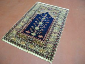3' X 4' Semi Antique Handmade Turkish Prayer Kaisery Wool Rug Nice