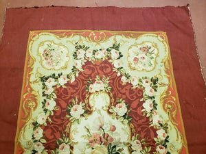 3' X 5' Antique Handmade French Aubusson Weave Savonnerie Needlepoint Rug Nice