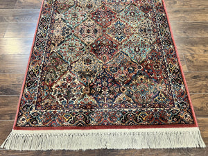 Karastan Rug 4x6 Multicolor Panel Kirman Rug #717, Wool Karastan Carpet, Original Collection 700 Series, Vintage, Rare Size