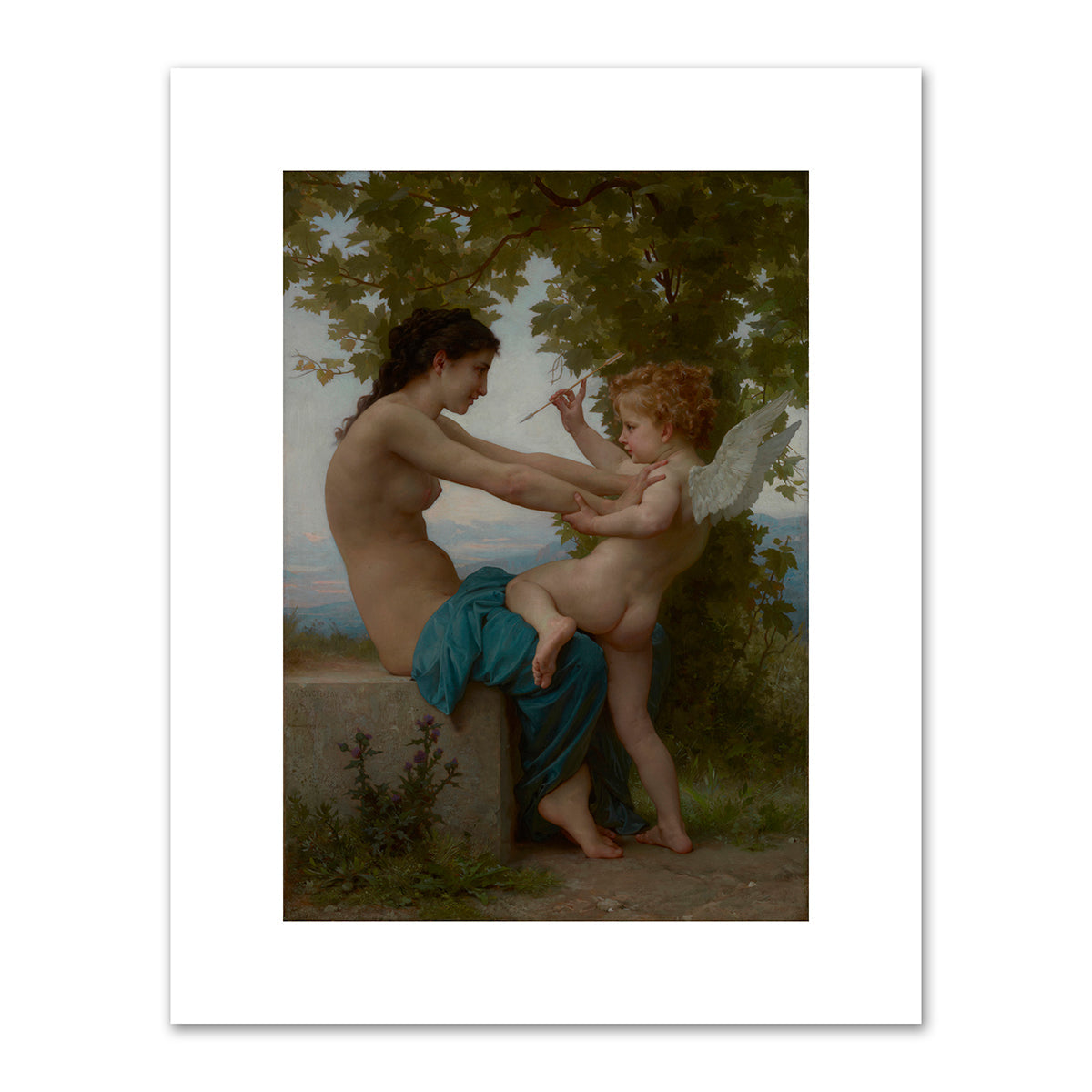 A Young Girl Defending Herself against Eros by William-Adolphe Bouguereau