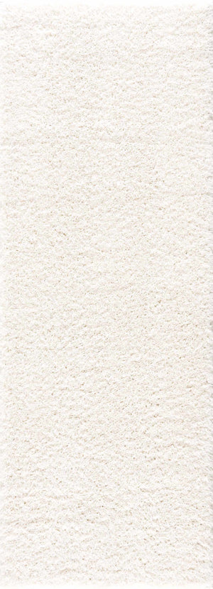 Faina Solid Cream Shag 7ft Rug Washable