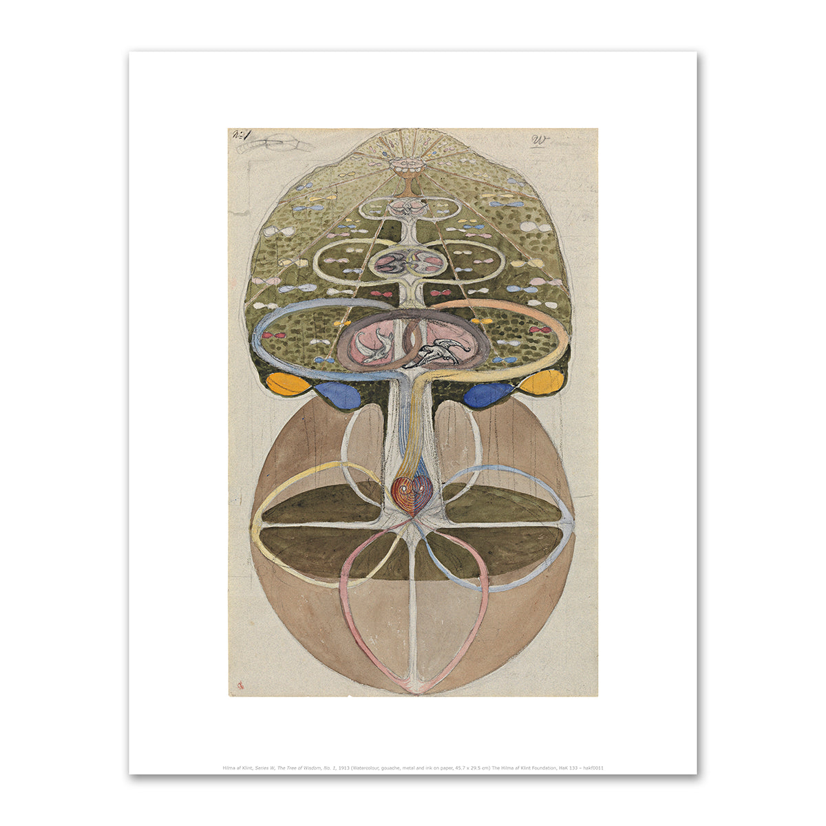 Series W, The Tree of Wisdom, No. 1 by Hilma af Klint