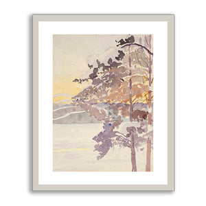 Pines in Winter Landscape by Hilma af Klint