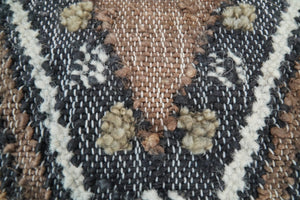 Hand woven Jute and Wool Tribal Accent Pillow, Cushion | PL14