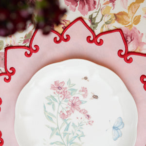 ASHBURY PINK CROWN FABRIC PLACEMAT (Set Of 4)
