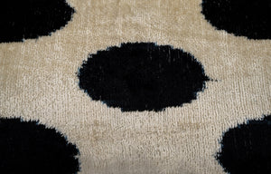 Handmade Throw Pillow Cover & Feather Insert | Black White Polka Dot| Soft Throw Pillow| Luxury Decorative for Couch | 16 x 24 in