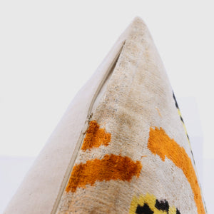 Handmade Velvet Lumbar Pillow with Yellow and Black Cheetah Design - High-Quality 16x24 Inch Decorative Accent with Premium Down Feather Insert for Sofas, Couches, and Interior Design