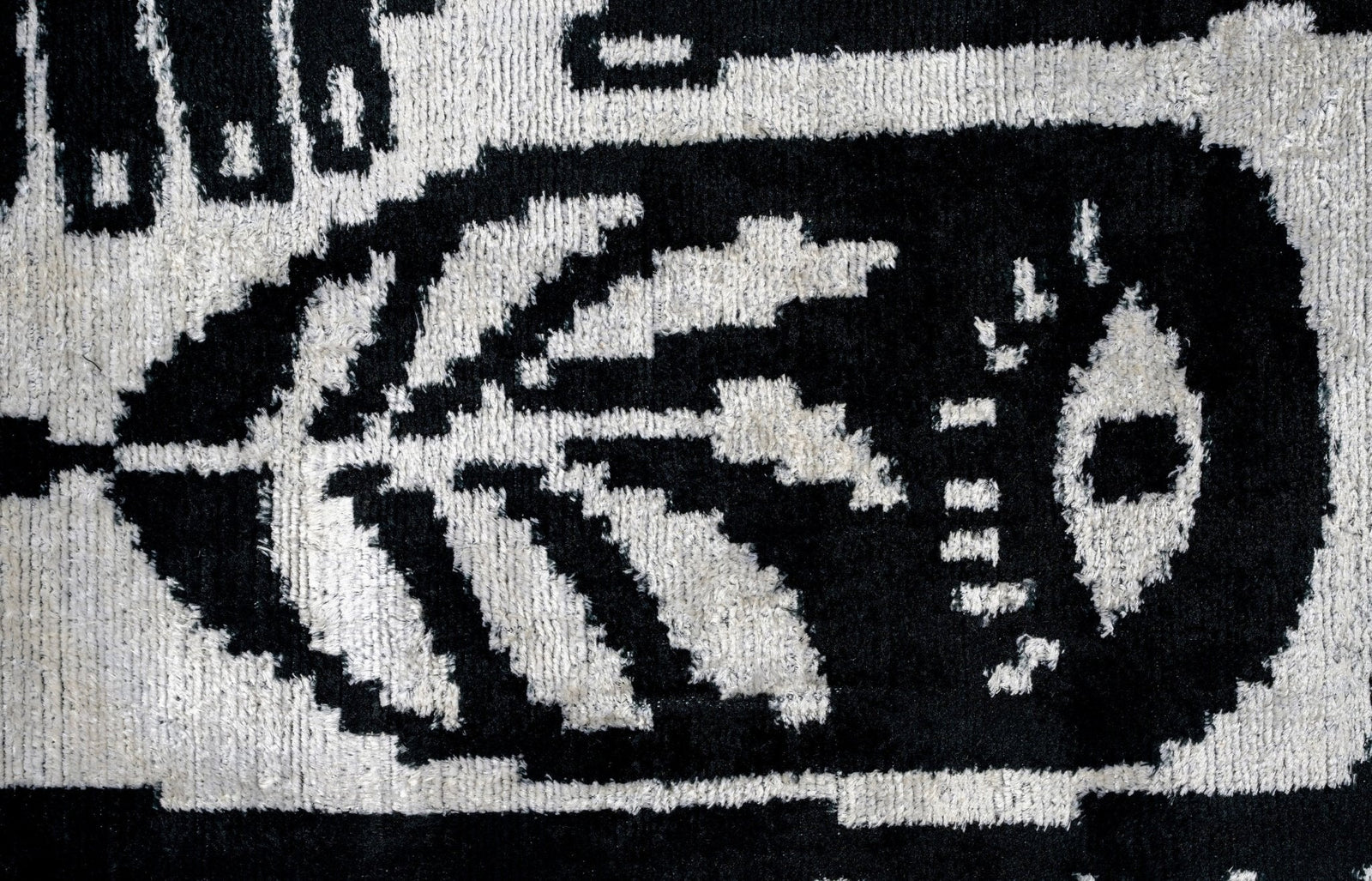 Handmade Velvet Throw Pillow with Black and White Abstract Eye Design - High-Quality 20x20 Inch Decorative Accent with Premium Down Feather Insert