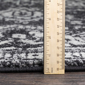 Rachel Black 7ft Runner Rug