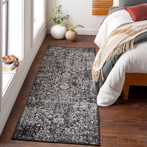 Rachel Black 7ft Runner Rug