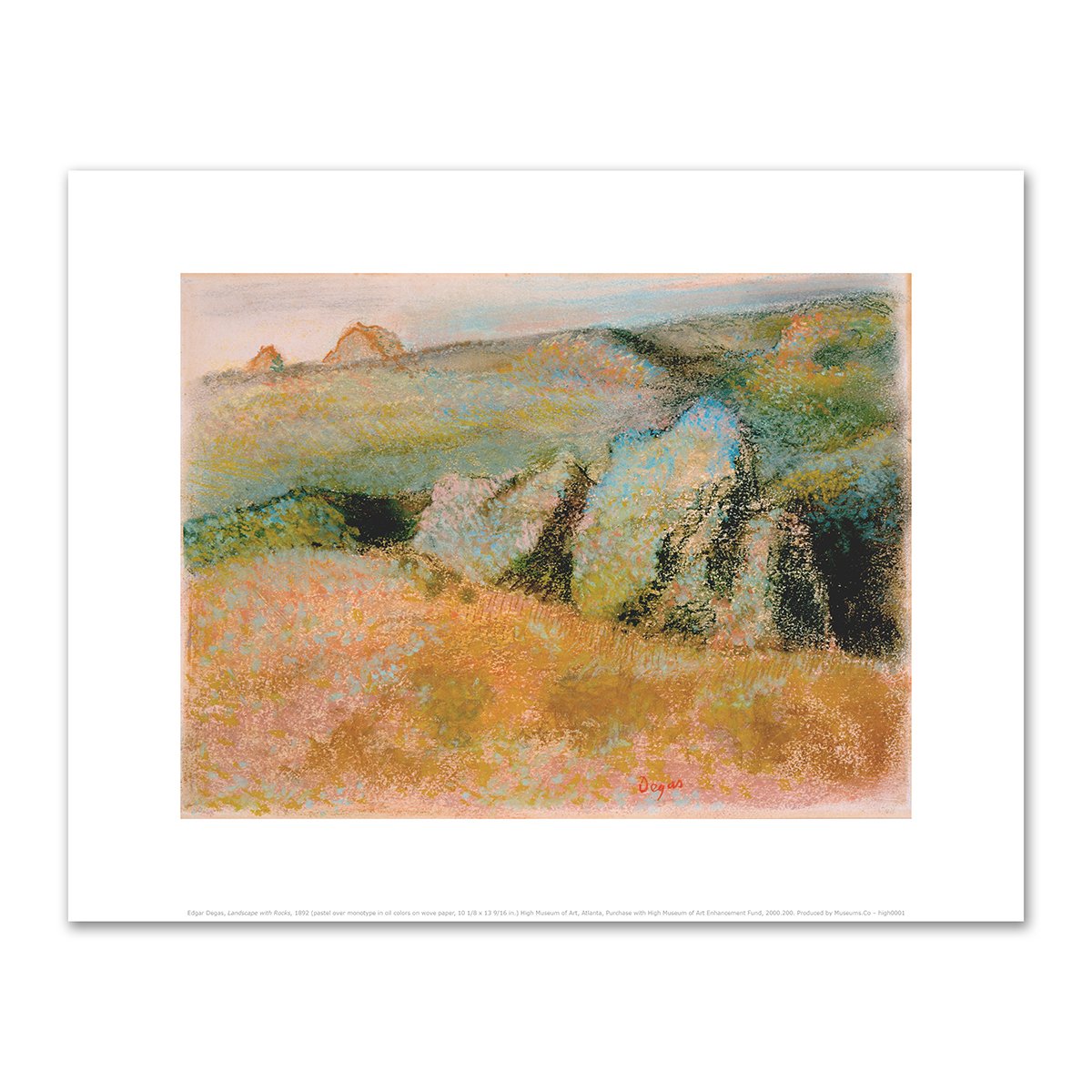 Landscape with Rocks by Edgar Degas