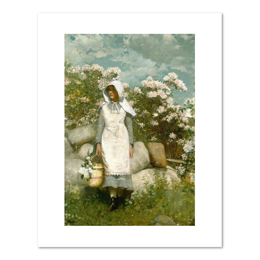 Girl and Laurel by Winslow Homer