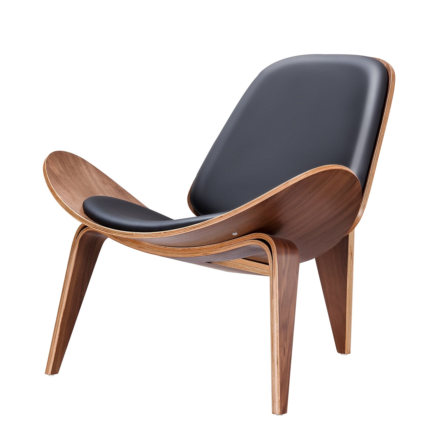 Modern lough chair. Vigore Chair made of wood and vegan leather.