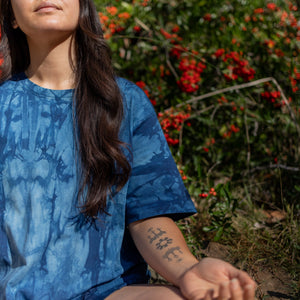 Indigo Hana Regenerative Cotton T-Shirt