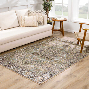 Neyland Sage Green 7ft Runner Rug