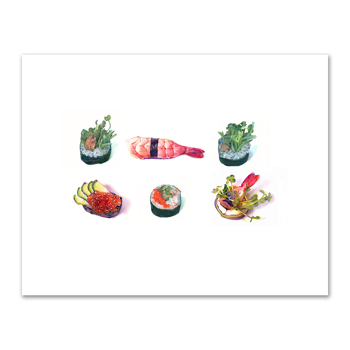 Six Pieces of Sushi by Kirsten Söderlind
