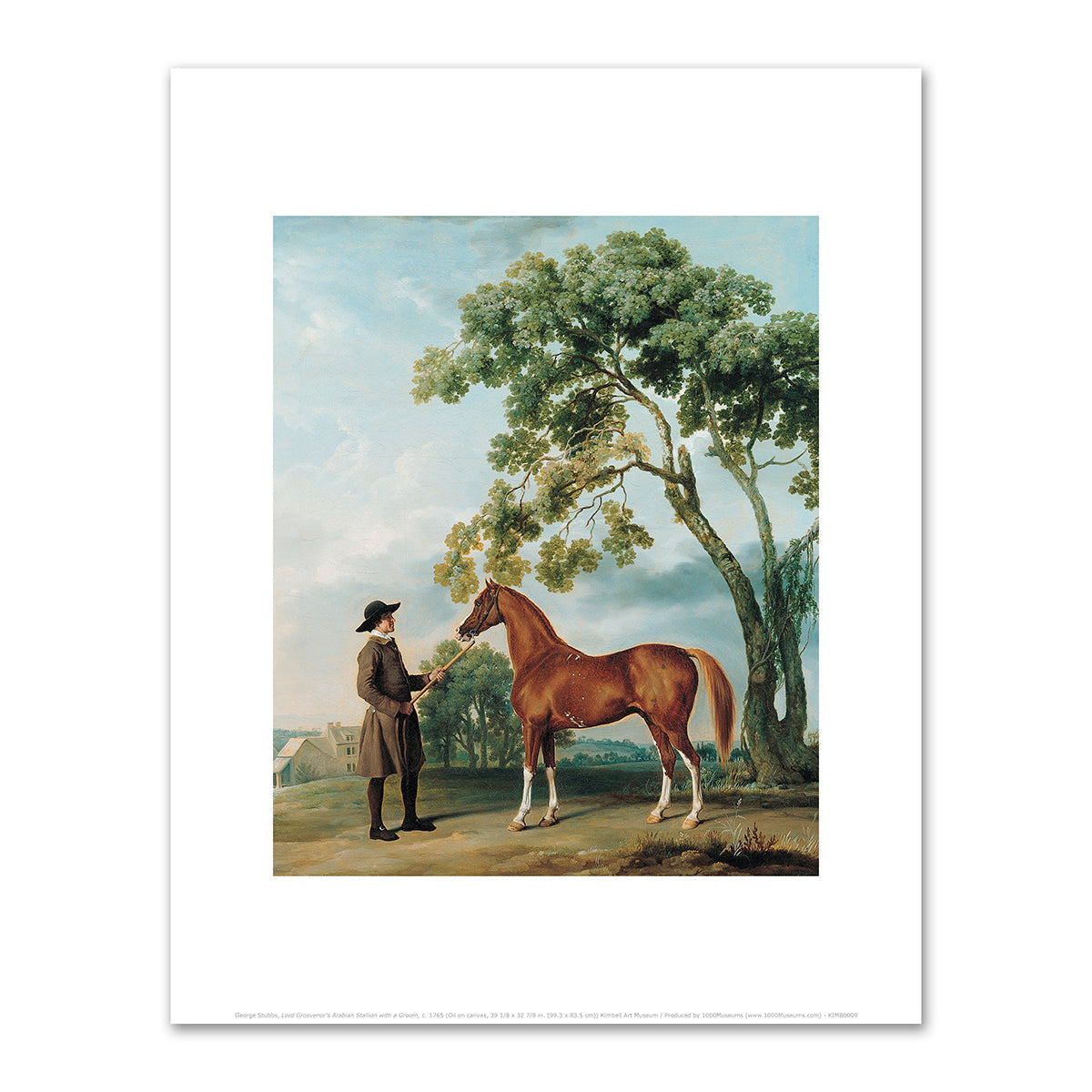 Lord Grosvenor's Arabian Stallion with a Groom by George Stubbs
