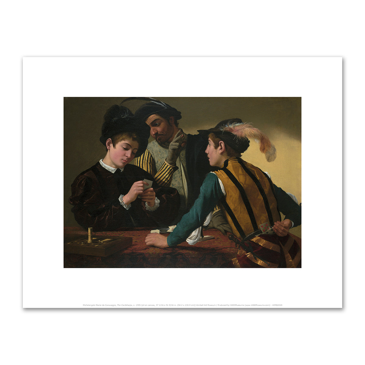 The Cardsharps by Michelangelo Merisi da Caravaggio