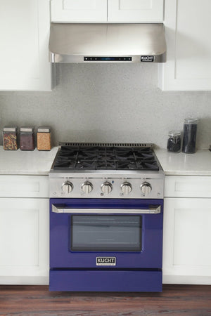 Kucht 30" Propane Range, Stainless Steel, Blue Oven Door, KNG301/LP-B