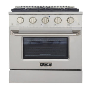 Kucht 30" Propane Range, Stainless Steel, Silver Oven Door, KNG301/LP-S