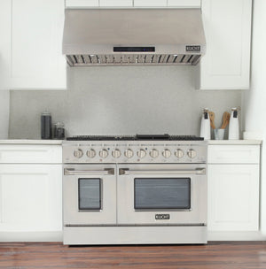 Kucht 48" Gas Range in Stainless Steel, Silver Oven Doors, KNG481-S